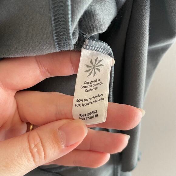 Athleta Gatsby Pull On Flounce Hem Skirt Gray Blue Size Medium 0627A - Picture 3 of 6